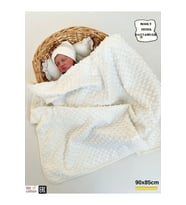 Nohut Kız / Erkek Bebek Battaniyesi & Kundağı Çift Katlı %100 Pamuklu Çok Amaçlı Örtü 90x85cm BTN11003 (Ekru)