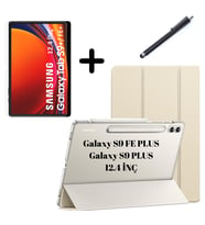Samsung Galaxy Tab S9 FE Plus/S10 Plus/S9 Plus Kılıf SET PU Deri Smart Tablet Ki