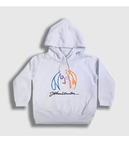 Presmono Unisex Çocuk Beyaz Logo Beatles John Lennon Kapüşonlu Sweatshirt 34925tt