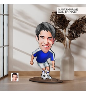 BK Gift Kişiye Özel Futbolcu Karikatürlü Büyük Boy Ahşap Biblo-11 Arkadaşa Hediye , Sevgiliye Hediye, Kişiye Özel Biblolar