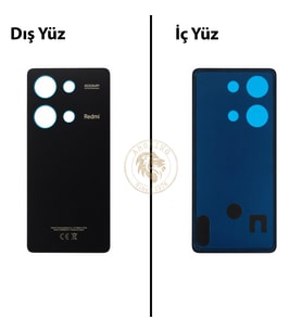 Xiaomi Redmi Note 13 Pro 4G Gece Siyahı Arka Pil Kapağı Batarya Kapağı Lazer Kesim Back Cover