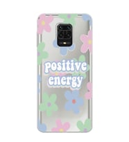Redmi Note 9 Pro / 9s Uyumlu Positive Energy Tasarımlı Şeffaf Telefon Kılıfı