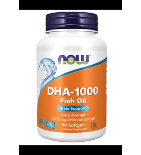 NOW Foods, DHA-1000 Brain Support, Extra Strength, 1,000 mg, 90 Softgels.USA MENŞEİ.3647 (Renksiz)