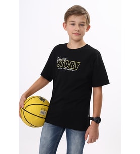 Toontoy Erkek Çocuk Baskılı Tişört (Siyah)