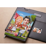 Bk Gift Kişiye Özel Sevgililer Karikatürlü Beyaz Defter-57 , Arkadaşa Hediye , Sevgiliye Hediye