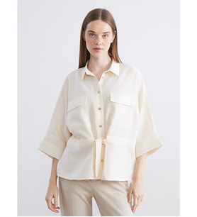 LCW Vision Beyaz Oversize Kadın Gömlek