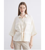 LCW Vision Beyaz Oversize Kadın Gömlek