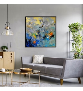 Shades Of Blue - Yağlı Boya Dokulu Tablo