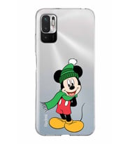 Xiaomi Redmi Note 10 5G Uyumlu Kapak Mickey Mouse Tasarımlı Şeffaf Silikon Kılıf