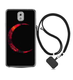 Samsung Note 3 4 5 8 9 20 Ultra 10 Lite Kılıf Boyun Askılı Silikon Red Moons 1747