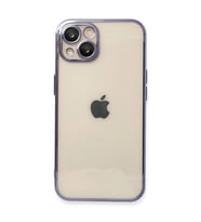 Apple İphone 14 Kılıf Razer Lensli Silikon - Mor