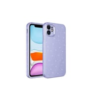 Apple iPhone 11 Uyumlu Kılıf Kamera Korumalı Simli Lüks Zore Koton Kapak (Lila)