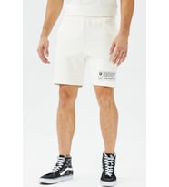 Urban Theory Printed Men's Short Erkek Pamuk Spor Şort Beyaz