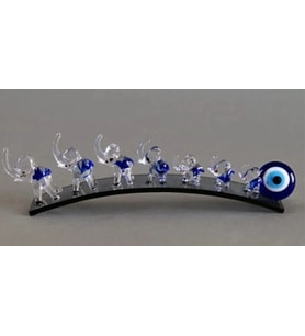 Eğik Füme Plakada Lacivert Filler 20cm