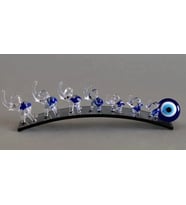 Eğik Füme Plakada Lacivert Filler 20cm