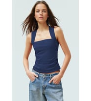 Kadın Yazlık Kolsuz Bluz Pamuklu Rahat Kare Yaka Premium Kalite Modern Stil