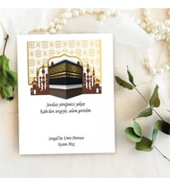 Takı Kartı - Hac, Umre Hatırası Kabe Tasarım - Şans Bilekliği, Anahtalık, Toka, Takı, İnci Küpe Kartı