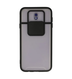 Samsung Galaxy J7 Pro / J730 Kılıf Palm Buzlu Kamera Sürgülü Silikon - Siyah