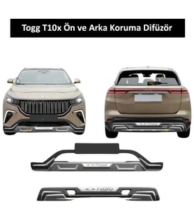 Togg T10x Uyumlu OEM İthal Ön ve Arka Koruma Difüzör Seti