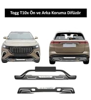Togg T10x Uyumlu OEM İthal Ön ve Arka Koruma Difüzör Seti