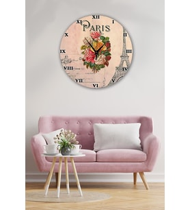 Bilge Retro Tasarımlı Duvar Saati 35x35cm (Baskılı)