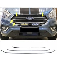 Ford Transit Krom Ön Panjur 4 Parça 2019 Ve Üzeri Paslanmaz Çelik (Gümüş)