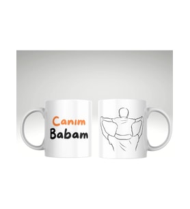 Applucky Canım Babam Çizim Kupa Baskı Bardak Babalar Günü