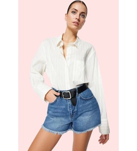 Kadın Yüksek Bel Mom Fit Denim Şort Pamuk Günlük Kombinler Hafta Sonu Yaz Aylarının Vazgeçilmezi (Koyu Mavi)