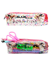 Şeffaf Kalem Kutusu Blackpink Born Pink Desenli Şeffaf Kalemlik
