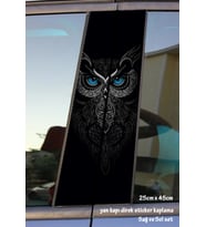 baykuş sticker yan kapı direk kaplama 2li sol sağ takım yapıştırma