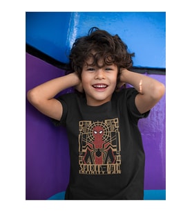 Spider-Man Infinity War Baskılı Unisex Örümcek Adam Film Çocuk Tişört (1-12 YAŞ)