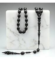 BlackCraft Oltu Taşı İmame Oyma Mızrak Tespih