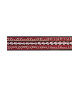 Planet Waves 50A13 Henna Desenli Dokuma Gitar Askısı (5 cm Genişlik - Orta Seviye) Etnik Kına Deseni, Yumuşak Konforlu Dokuma ve Güvenli Deri Uçlar