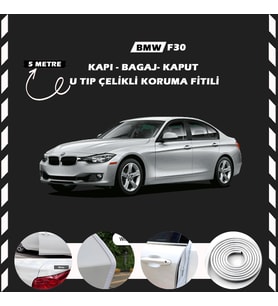 Bmw F30 Oto Araç Kapı Koruma Fitili 5metre Parlak Beyaz Renk