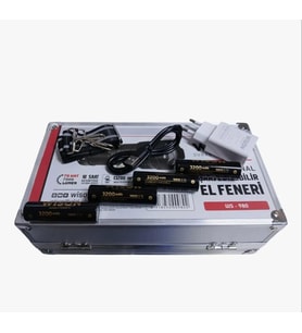 Profesyonel Zoomlu El Feneri 60w – 7000 Lümen – 13.200 Mah – Type‑c – Metal Gövde (5343)