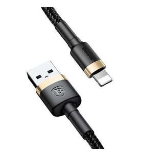 Baseus Lightning 1 Metre Kevlar Kablo Siyah-Altın
