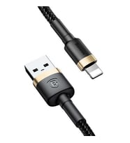 Baseus Lightning 1 Metre Kevlar Kablo Siyah-Altın