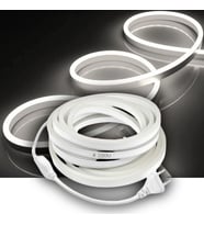 Beyaz Neon Şerit Led Fişli 220v Esnek Dış Mekan, Bahçe, Açık Alan Dekoratif Aydınlatma