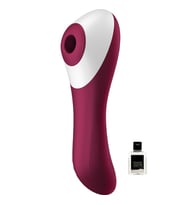 Dual Crush Güçlü Titreşimli 2 Motorlu Klitoris Uyarıcı Ve Emişli Vibratör+Jel