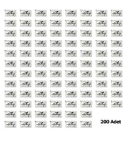 Tek Kullanımlık Otel Islak Mendil Paket / 6x10 Cm. / Türkiye Yazılı Baskılı Poşet / 200 Adetlik Paket