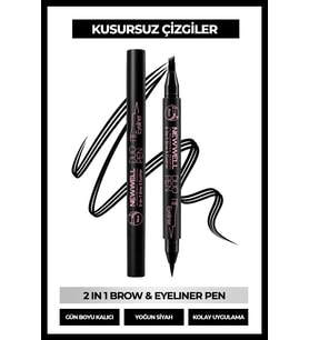 Duo Pen 2-in-1 Brow & Eyeliner Black 01 2 ml