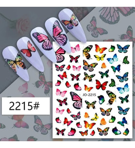 Adanil Benekli Çizgili Kelebek Sticker J0-2215