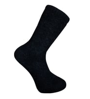 Kuzu Yünü Havlu Erkek Çorabı - Eskimo - Siyah - No: 41-44  (13905)