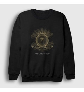 Presmono Unisex Siyah Keyhole Fall Out Boy Sweatshirt 62323tt