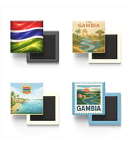 Buzdolap Magnetleri - Gambiya Banjul - Gambia - 4'lü Set Magneti