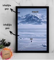 Kişiye Özel Mesajlı Tasarlanan Nihilist Penguen Tasarımlı Fotoğraf Çerçevesi 21x30cm