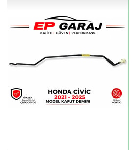 HONDA CİVİC 2021-2025 MODEL UYUMLU KAPUT DEMİRİ – ÇELİK KAPUT DESTEK ÇUBUĞU
