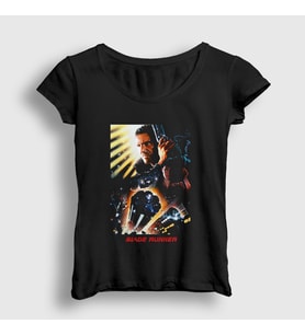 Presmono Kadın Siyah Cover Blade Runner T-Shirt 437939tt