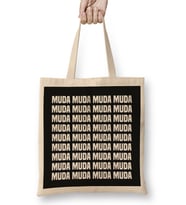 Muda Muda Muda Bez Çanta Uzun Saplı