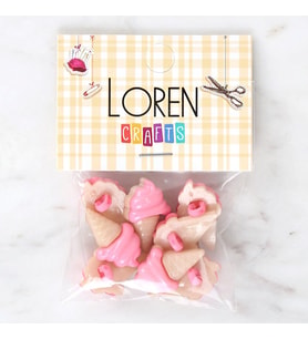 Crafts Pembe 8'Li Düğme - 3073